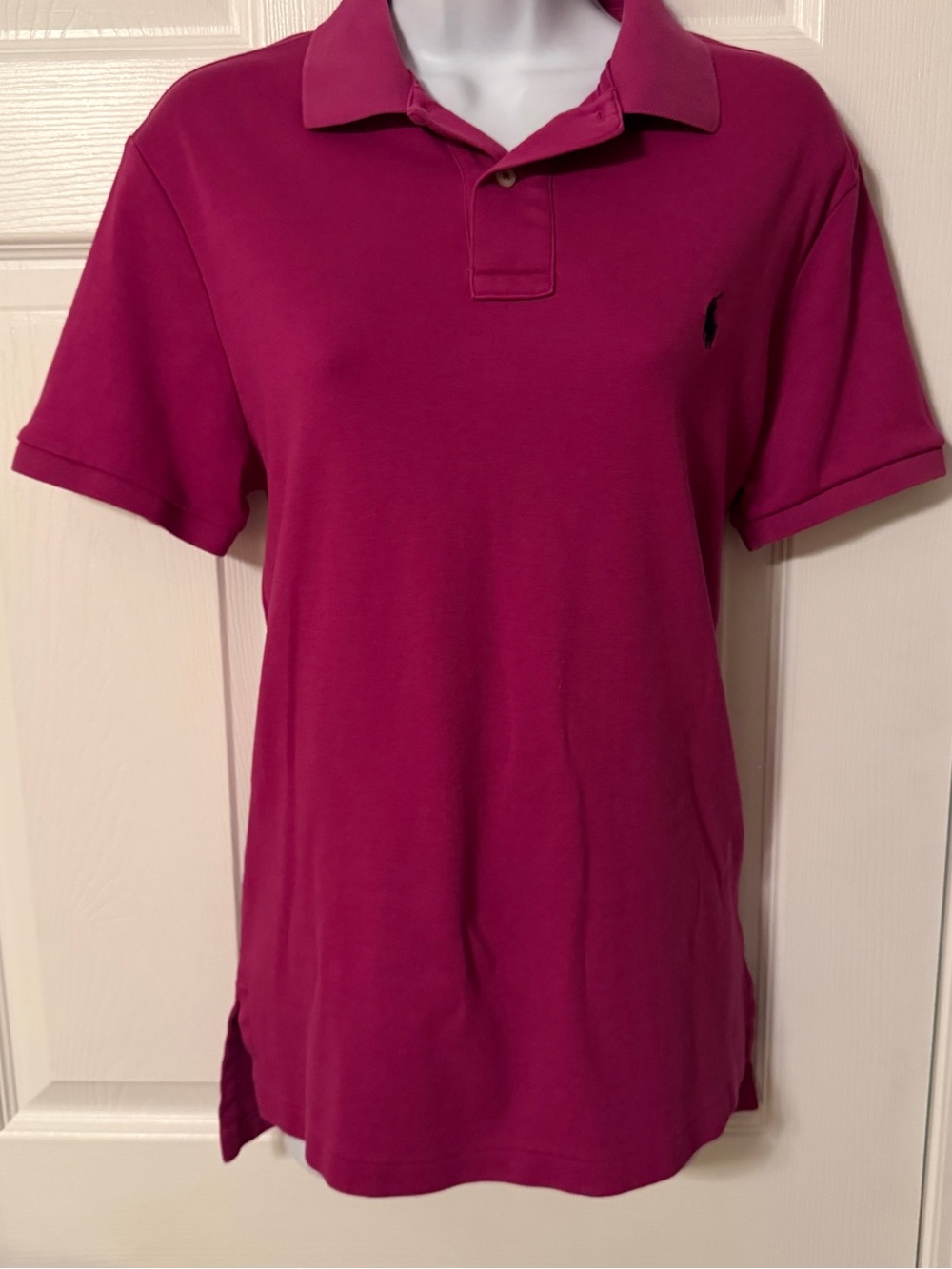 Ralph Lauren Magenta Polo Shirt with Embroidered Pony medium